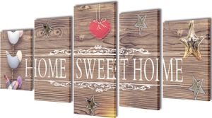 Bilder Dekoration Set Home Sweet Home 100 x 50 cm