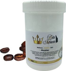 Dufte Momente | Sauna Salz Körperpeeling 1000g| Arabica - mit Kaffee aus Arabica-Bohnen | reinstes BIO-Meersalz | vegan und ohne Tierversuche