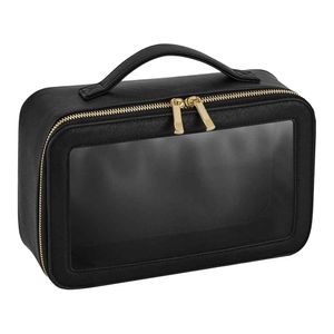Bagbase - Kozmetická taška "Boutique", priehľadná PC5285 (jedna veľkosť) (čierna)