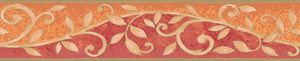 A.S. Création Bordüre Only Borders mit Blumen floral orange rot beige 5,00 m x 0,13 m