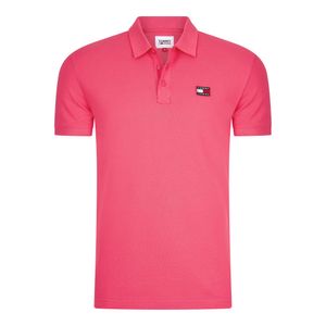 Tommy Jeans Classic Badge Polo  Rosa - Große XXL