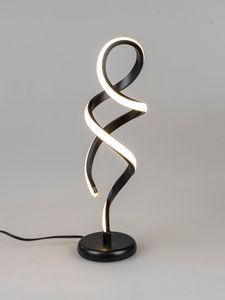 Formano LED Lampe Spirale 44 cm schwarz matt Tischleuchte Dekoration