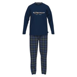 TOM TAILOR Herren Pyjama blau Motivprint Größe: 50