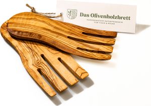 Salathände aus Olivenholz 19 cm
