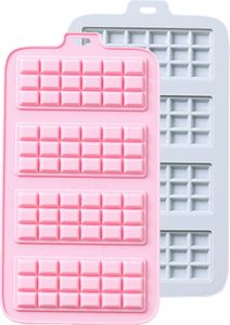 Oplatky Čokoládové formy Silikonové formy na bonbóny, 2 ks 4 kusy Malé rozbitné čokoládové formy Non Stick Reusable DIY Pečící formy Candy Protein a Energy Bar Moulds