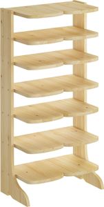 90.80-01 Doppel-Schuhregal Schuhständer Holz Stiefelform