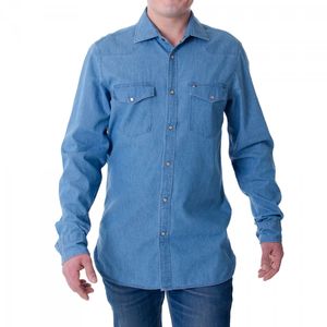 Tommy Hilfiger Herrenhemd Denim Shirt Hemd In Blau MW0MWII870-IAO Größe M
