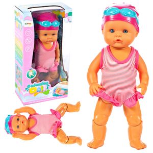 MalPlay Interaktive Schwimmpuppe Baby Puppe Mit Schwimm Funktion | Badewannenspielzeug ab 3 Jahren