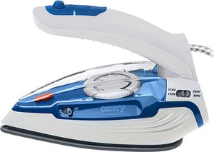 CR 5040 | Cestovní napařovací žehlička | 1600 W | Kapacita nádržky na vodu 80 ml | Plynulé parní čerpadlo 10 g/min | Parní ráz 50 g/min | Modrá/bílá
