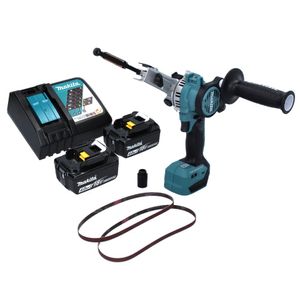 Makita DBS 180 RM Akku Bandfeile 18 V 9 x 533 mm Brushless + 2x Akku 4,0 Ah + Ladegerät
