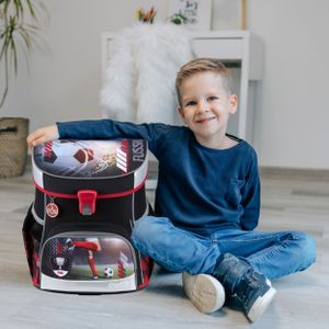 1. FCN Schulranzen 1. Klasse Scooli Campus Fit Fussball FC Nürnberg Schultasche im Set 6-teilig