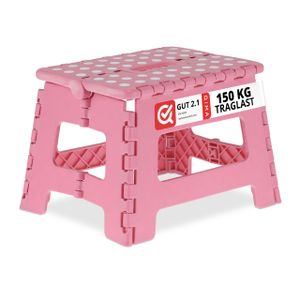 relaxdays Klapphocker faltbar M Pink