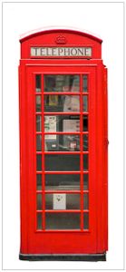 Türtapete Türposter London Rote Telefonzelle - Größe: 93 x 205 cm