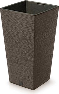 kvetináč 30cm FURU SQUARE ECO WOOD DFSH300W-4625W kávový plastový PROSPERPLAST
