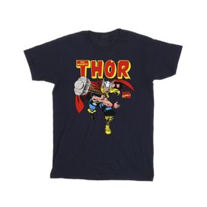 Marvel Universe - "Thor Hammer Throw" T-Shirt für Jungen BI30780 (128) (Marineblau)
