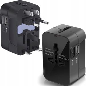 Univerzálny cestovný adaptér - 2x dual-USB