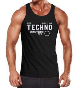 Techno Tank-Top Herren Muskelshirt Muscle Shirt Neverless® schwarz L