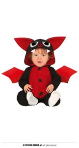 Fledermaus-Kostüm für Babys Halloween-Kostüm schwarz-rot