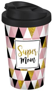 Coffee to go Becher Super Mom Gold 400ml