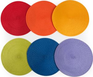 Excelsa set mit 6 tischsets Round in kunststoff D36 bunt
