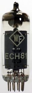 Radioröhre ECH81 Triode-Heptode von WF/RFT ID17801
