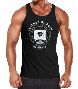Herren Tank-Top Legends of Odin Valhalla Vinkings Wikinger Muskelshirt Muscle Shirt Neverless® schwarz XXL