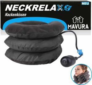NECKRELAX Nackenkissen aufblasbar Nackenhörnchen Nackenrolle Nackenstrecker