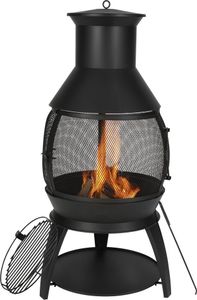 Terrassenofen Gartenkamin - Aztekenofen Chimenea - Outdoor Feuerstelle φ500 x1100mm für den Garten