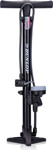 Dunlop Fahrradpumpe mit Manometer für Dunlop-, Schrader- und Französisches Ventil - Standluftpumpe inkl. Adapter für Wasserspielzeug und Bälle - Auch für Roller- und Autoreifen
