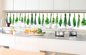 Küchenrückwand Folie selbstklebend KRÄUTER 350 x 60 cm - Klebefolie - Dekofolie - Spritzschutz für Küche -