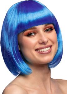 Pagenschnitt blau - Kostüm Perücke für Fasching