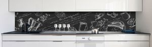 Küchenrückwand Tafelkreide Hart-PVC 0,4 mm selbstklebend - Direkt auf die Fliesen, Größe:Materialprobe A4