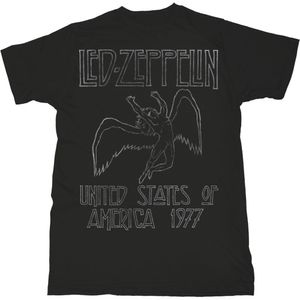 Led Zeppelin - "USA 77" T-Shirt für Herren/Damen Uni RO2301 (L) (Schwarz)