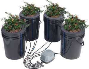 Hydroponický pestovateľský systém DWC - Hlboká vodná kultúra 20L - 4x vedro - Efektívny systém pre rast rastlín - Ideálny pre záhradu a poľnohospodárstvo Hydroponický pestovateľský systém DWC - Hlboká vodná kultúra 20L - 4x vedro - Efektívny systém pre rast rastlín - Ideálny pre záhradu a poľnohospodárstvo