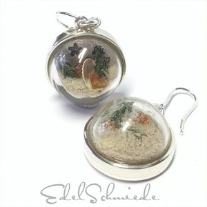 Ohrhänger 925 Silber OstseeSchmuck  Sand + Muschel