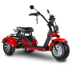 Elektroroller Motorroller BILI COCO DREIRAD HM 2000 W, 60V 20Ah Lithium Akku, 45 km/h, Rot