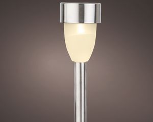 Lumineo LED Solar-Stablampe Ø5.5-H26cm warmwit