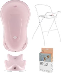 Babywanne, Sitz, Ständer, Abfluss – Rosa