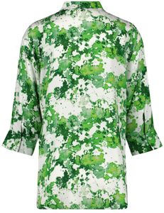 Taifun -  Damen Bluse mit 3/4 Arm in Printoptik (360348-18001), Größe:40, Farbe:Garden Green (5542)