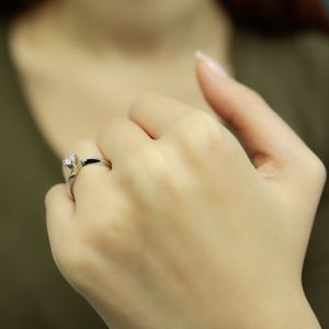 0,35 Carat Solitär Diamantring 14 Karat Weißgold
