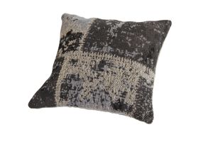 Kayoom - Woll Kissen Matrix Pillow 110 Schwarz / Grau Grösse: 45cm x 45cm