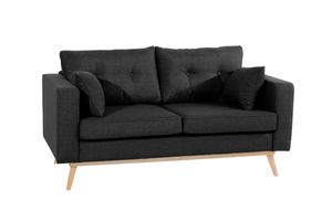 Max Winzer Tomme Sofa 2-Sitzer - Farbe: schwarz - Maße: 170 cm x 90 cm x 85 cm; 30671-2100-1645240-F01