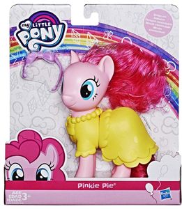 Hasbro E5612 My Little Pony Pinkie Pie Snap-on Fashion Figur mit Rock, Shirt und Haarband 15 cm