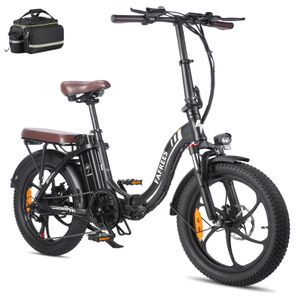 Fafrees F20 Pro 20 Zoll Faltbares Elektrofahrrad, 250W 36V 18AH, Vorder- und Rücklichter, Shimano 7S, Schwarz