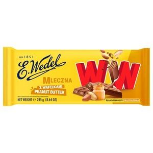 E. Wedel WW mliečna čokoláda s arašidovým maslom 245g