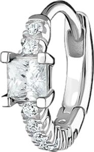 Thomas Sabo CR691-051-14 Náušnice Single Creole s bielymi kameňmi