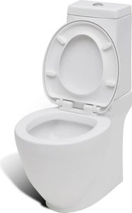 vidaXL Súprava WC a bidetu biela keramika