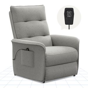 FLEXISPOT Elektrické polohovací křeslo Premium s funkcí polohování a letním potahem Nastavitelné TV křeslo a TV křeslo, opěradlo 105°-155°, světle šedá barva FLEXISPOT Elektrické polohovací křeslo Premium s funkcí polohování a letním potahem Nastavitelné TV křeslo a TV křeslo, opěradlo 105°-155°, světle šedá barva