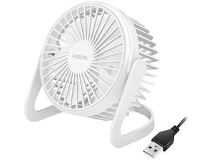 LogiLink USB-Schreibtisch-Ventilator 30 dB weiß Durchmesser: 127 mm