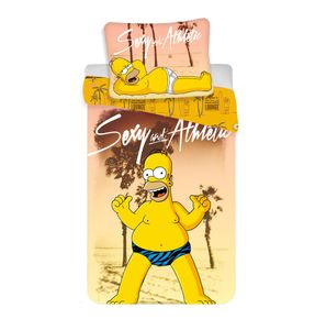 The Simpsons Homer Beach Wende-Bettwäsche-Set, 100 % Baumwolle